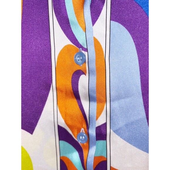 Zara Abstract Colorful Long Sleeved Blouse Size XL - Picture 5 of 7